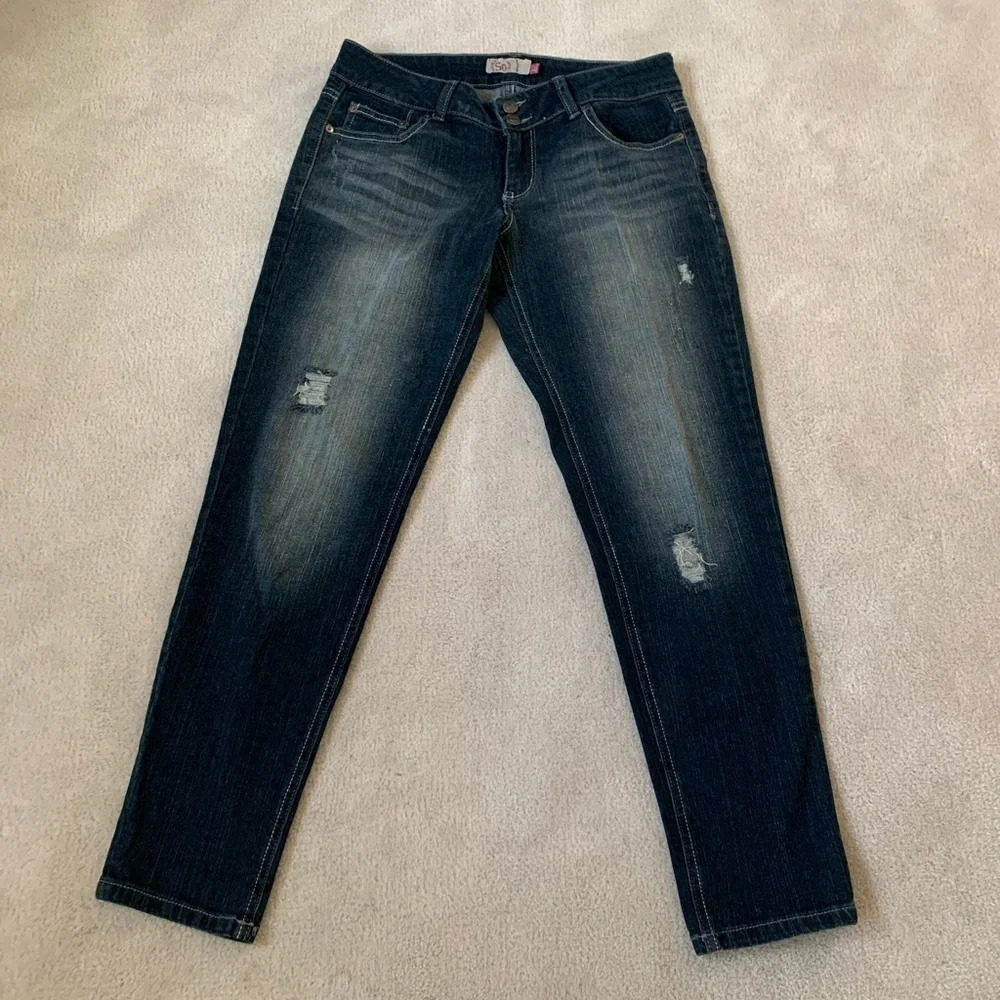SOHO denim jeans with destroyed design, size 5